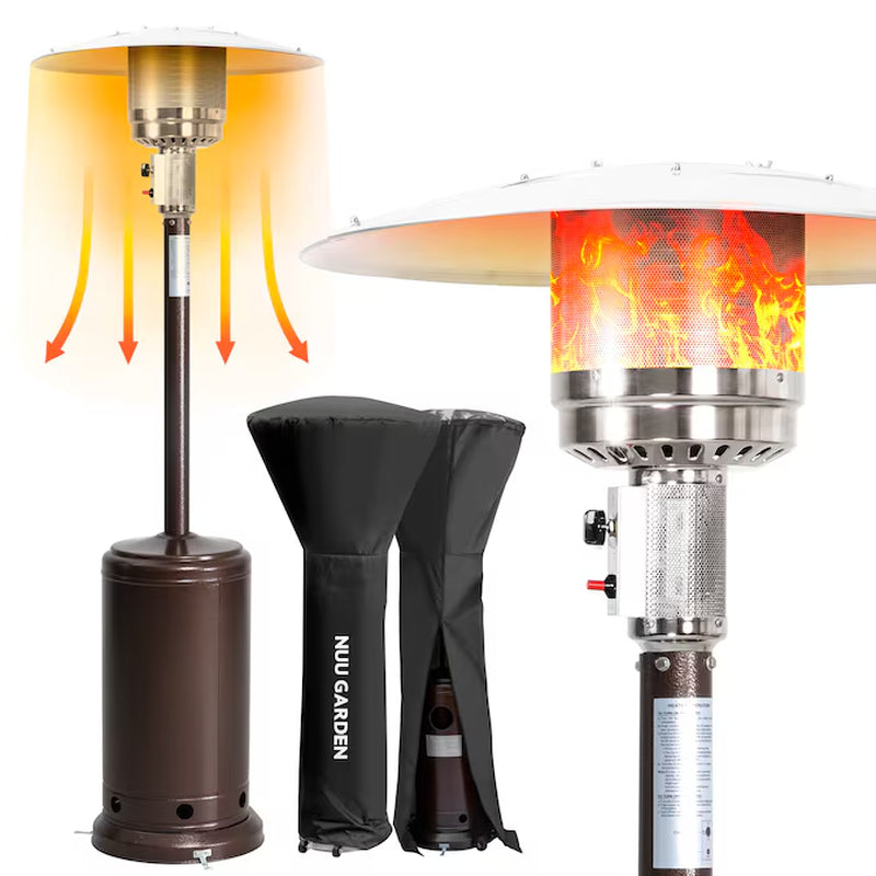 46000 -BTU Brown Iron Floorstanding Liquid Propane Patio Heater