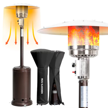 46000 -BTU Brown Iron Floorstanding Liquid Propane Patio Heater